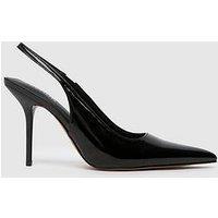 Schuh Sade Heeled Sling Back Court Shoe - Black
