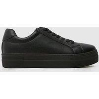 Schuh Wide Fit Mariella Lace Up Trainer - Black