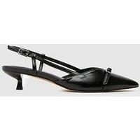 Schuh Sybill Kitten Heel Buckle Point - Black
