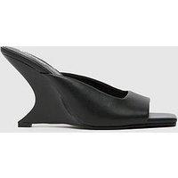 Schuh Stormi Wedge Mule Sandal - Black