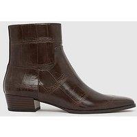 Schuh Comet Faux Croc Pixie Boots - Brown