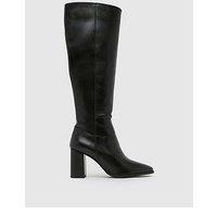 Schuh Dami Leather Knee High Boot - Black