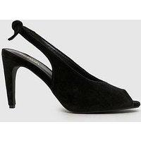 Schuh Scottie Velvet Bow Peep Toe Sandal - Black