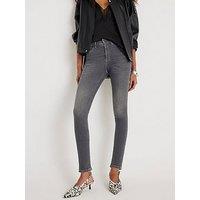 River Island Mid Rise Molly Sculpt Fog - Grey