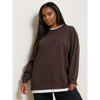 Yours Curve 2 In 1 Jumper - Brown