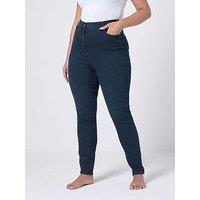 Yours Curve Ava Super Stretch Skinny Jean 28" - Blue