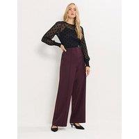 Long Tall Sally Wide Leg Trouser 36" - Purple