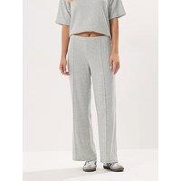 Pixiegirl Petite Soft Touch Pintuck Wide Leg Trouser - Grey