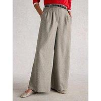 White Stuff Sasha Wide Leg Tweedy Trouser - Grey