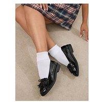 Yours Extra Wide Fit Tassel Patent Loafer - Black
