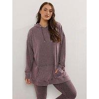 Yours Curve Acid Wash Hoodie