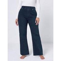 Yours Curve Wide Leg Jegging - Blue