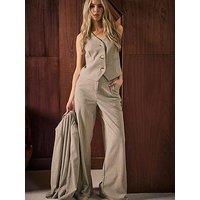 Long Tall Sally Herringbone Trouser 36" - Brown