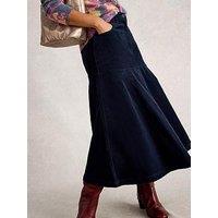 White Stuff Quinn Cord Midi Skirt - Blue
