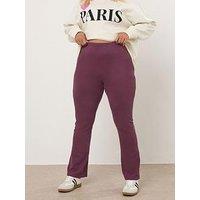 Yours Curve Flare Legging - Red