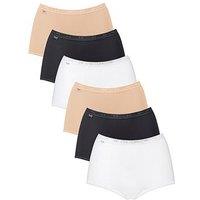 Sloggi Basic+ Maxi C6P - Black/White/Beige