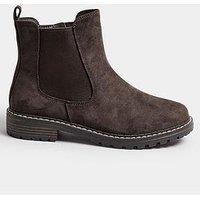 Yours Wide Fit Casual Chelsea Boot - Brown