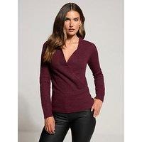 Long Tall Sally Knit Wrap Jumper - Red