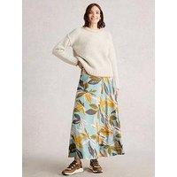 White Stuff Hope Bias Cut Maxi Skirt - Blue