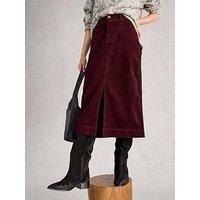 White Stuff Tia Cord Midi Skirt - Purple