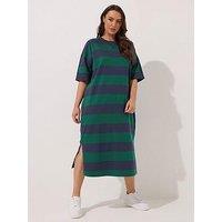 Yours Curve Throw On Dress - Blue