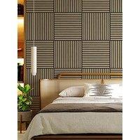 Wallpops Acoustic Slat Wood Tile Natural 60X60Cm Wall Panel