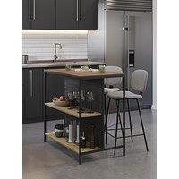 Decortie Detroit Bar Table - Dark Oak