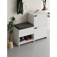 Decortie Haven Shoe Bench - White