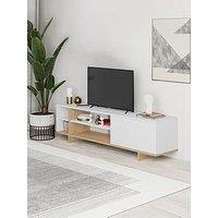 Decortie Stockton Tv Stand - White/Oak