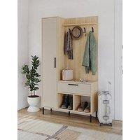 Decortie Acton Hallway Stand - Oak/Sandstone