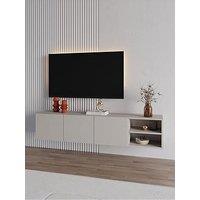 Decortie Cailin Tv Wall Mounted Tv Unit - Sandstone