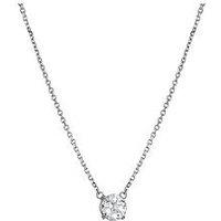 Hot Diamonds White Topaz Solitaire Necklace - Multi