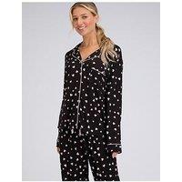 Boux Avenue Heart Modal Pyjama Set - Black