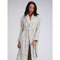 Boux Avenue Heart Long Dressing Gown - Grey