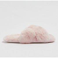 Boux Avenue Cross Band Slipper - Powder Pink