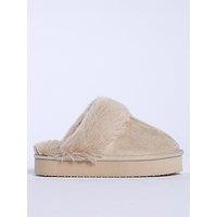 Boux Avenue Platform Suedette Mule - Taupe