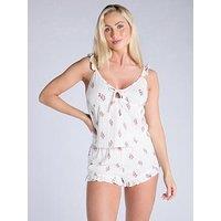 Boux Avenue Wild Flower Crinkle Cami Set - Cream