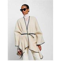 Katie Loxton Whipstitch Cape With Belt - Cream