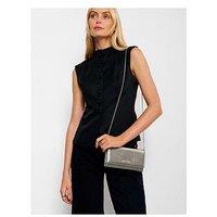 Katie Loxton Zea Patent Crackle Purse Crossbody - Pewter Patent