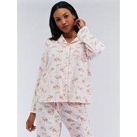 Boux Avenue Ladies Bunnies Print Pyjama In A Bag - Powder Pink Print