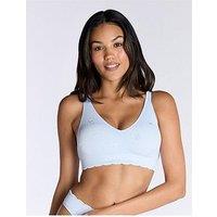 Boux Avenue Bow Embroidered Bralette - Dove