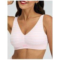 Boux Avenue Rib Seamless Stripe Bralette - Pink