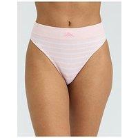 Boux Avenue Rib Seamless Stripe Thong - Pink