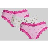 Boux Avenue Pack Of 3 Tatiana Heart & Dog Print Brazilian Knickers - Multi