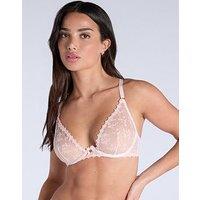 Boux Avenue Avery Floral Embroidered Plunge Bra - Light Pink