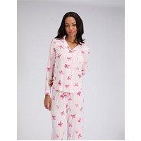 Boux Avenue Bow Modal Pj Set - Mix - Red