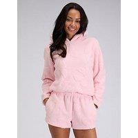 Boux Avenue Fluffy Bow Short Lounge Set - Pink