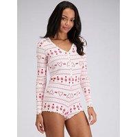 Boux Avenue Nutcracker Rib Playsuit - White