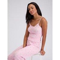 Boux Avenue Mistletoe Rib Pyjama Set - Pink