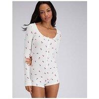 Boux Avenue Heart Supersoft Romper - White